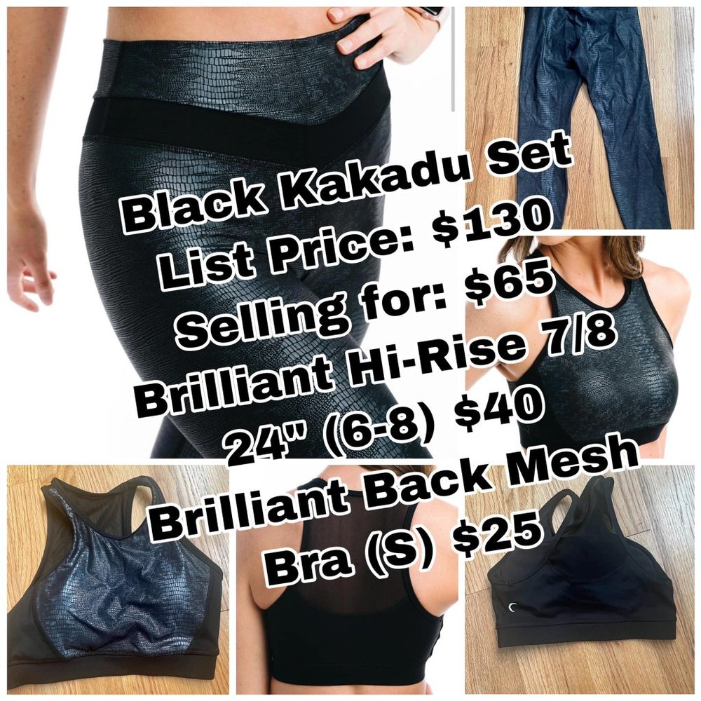 Zyia-Black Kakadu Brilliant Leggings & Back Mesh Bra